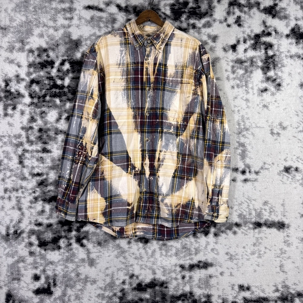 Franklin Flannels Shirt Mens Medium Punk Skater Streetwear Y2k Mechanic Aesth